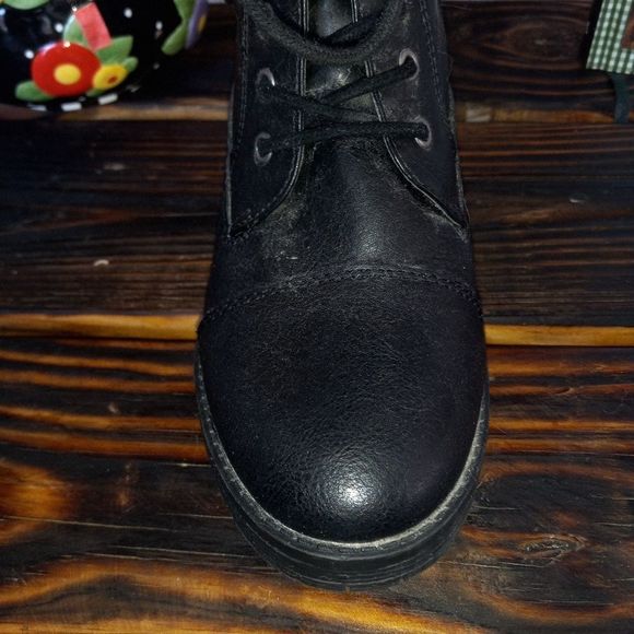 SUGAR Combat Chunky Heel Ankle Boots - Picture 4 of 13